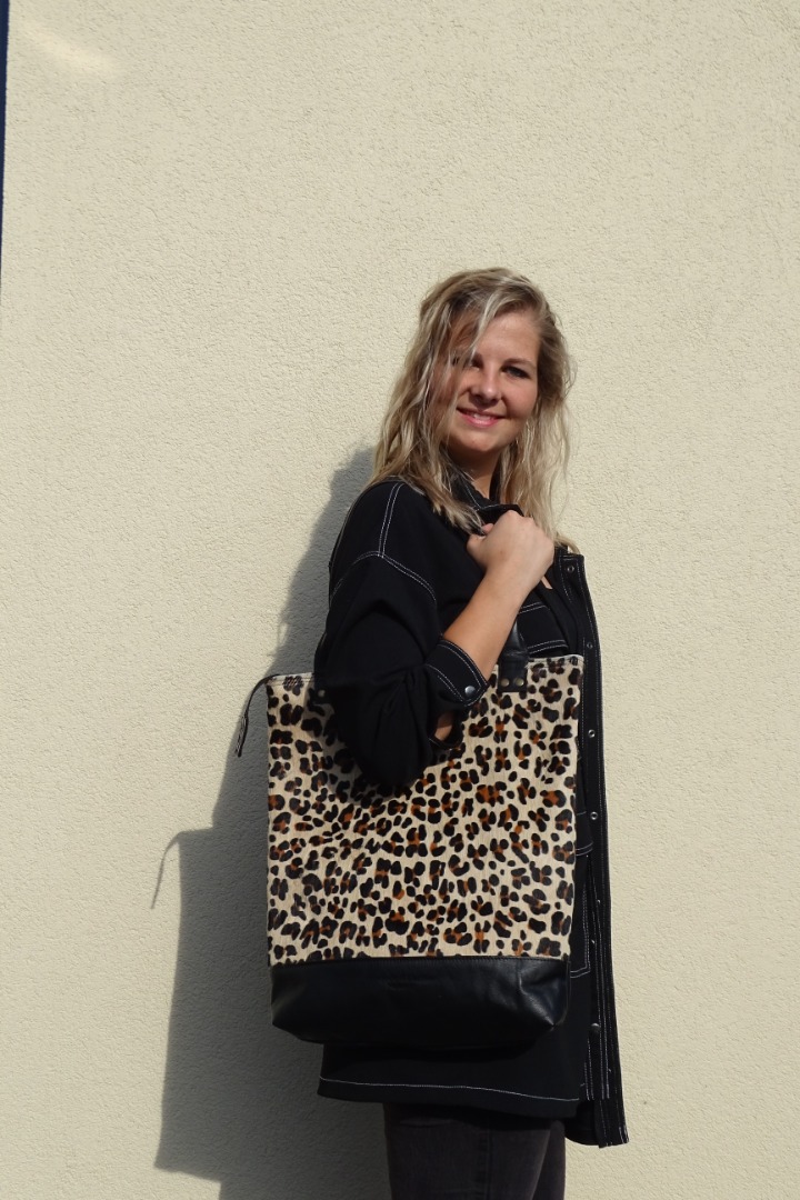 herder Zonder twijfel Wat Shopper Tijger Print - Tassen van CootjeCo - CootjeCo @ Leather